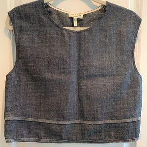 Rag & Bone Sleeveless Denim Crop Top